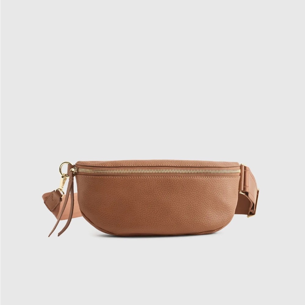 Quince Italian Pebbled Leather Sling Bag